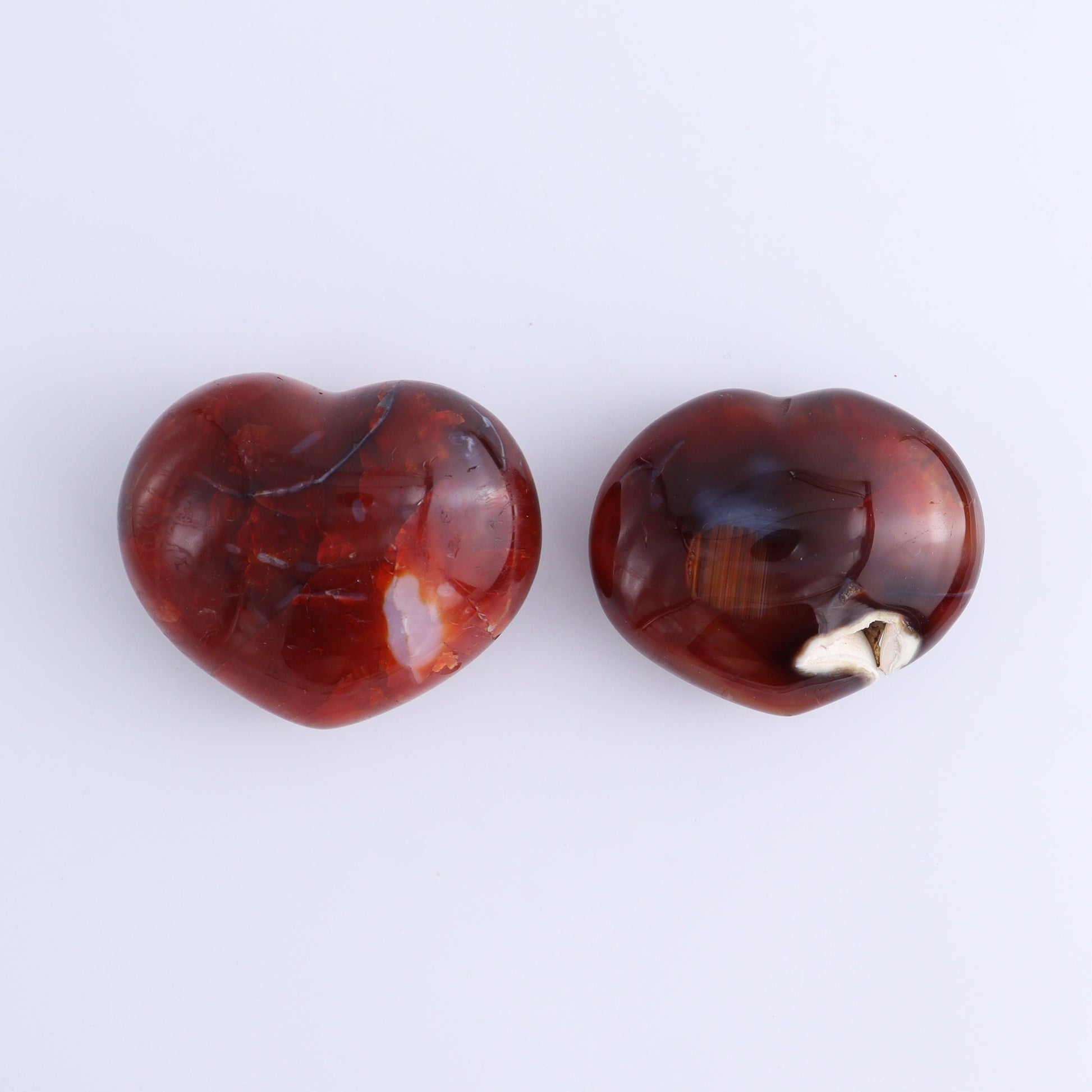 Carnelian Hearts Set of 8 - Expert Wholesale and Supplier of Wholesale Crystals & Bulk Gemstones, ["carnelian","Hearts","Madagascar"]