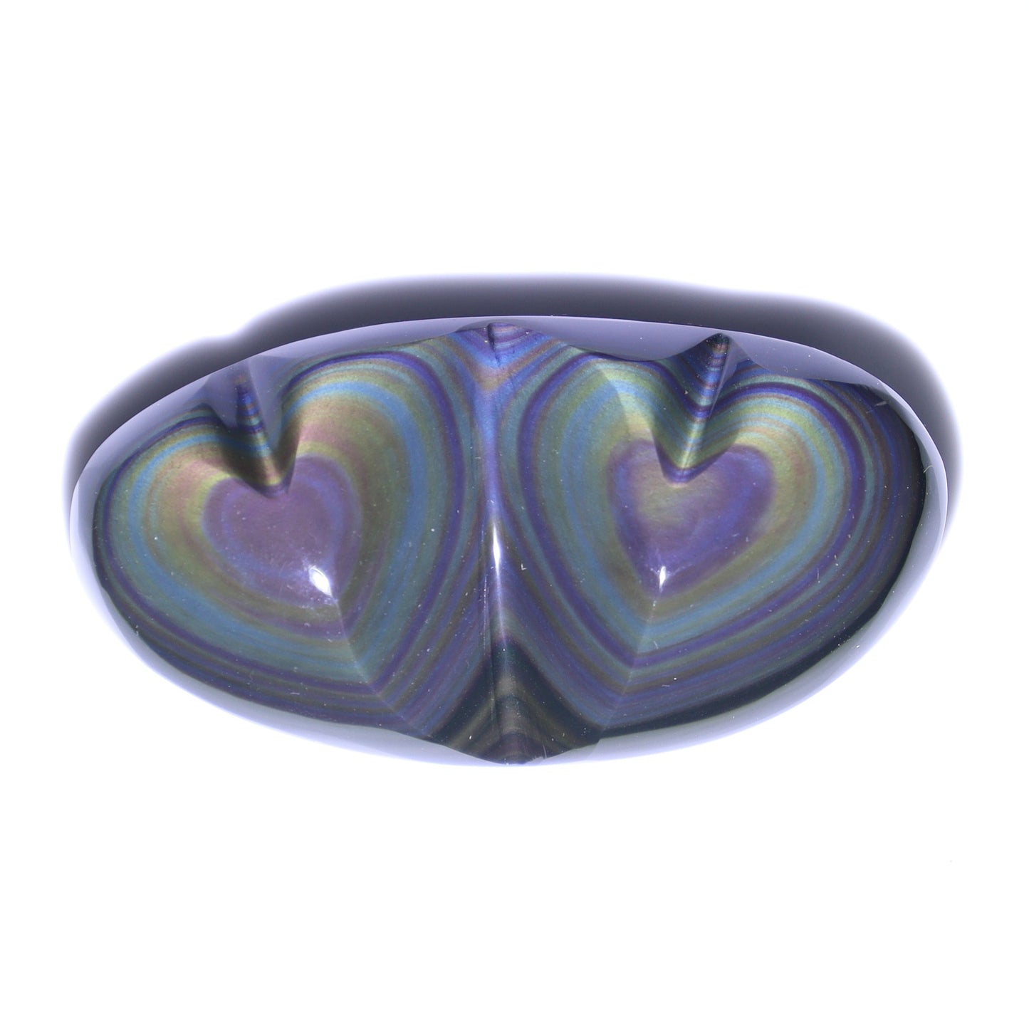 Rainbow Obsidian Heart Pairs Set of 8 - Expert Wholesale and Supplier of Wholesale Crystals & Bulk Gemstones, ["Hearts","Mexico","Rainbow Obsidian"]