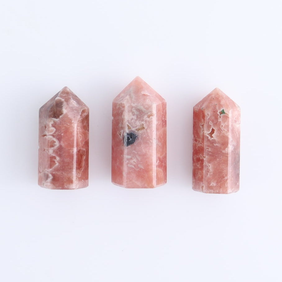 Rhodochrosite Towers Set of 9