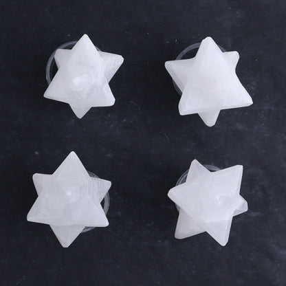 One Selenite (Satin Spar) Star - Expert Wholesale and Supplier of Wholesale Crystals & Bulk Gemstones, ["close_30","Mixed Carvings","Morocco","Selenite","stars"]
