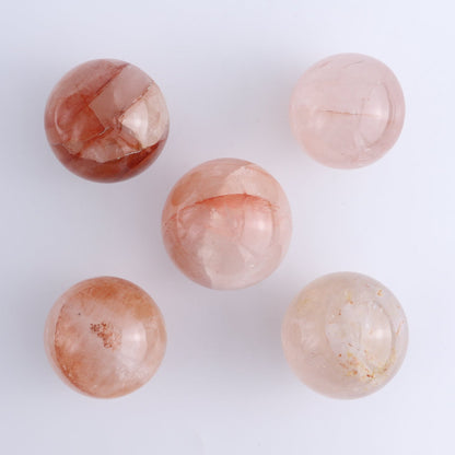 Fire Quartz Spheres Set of 5
