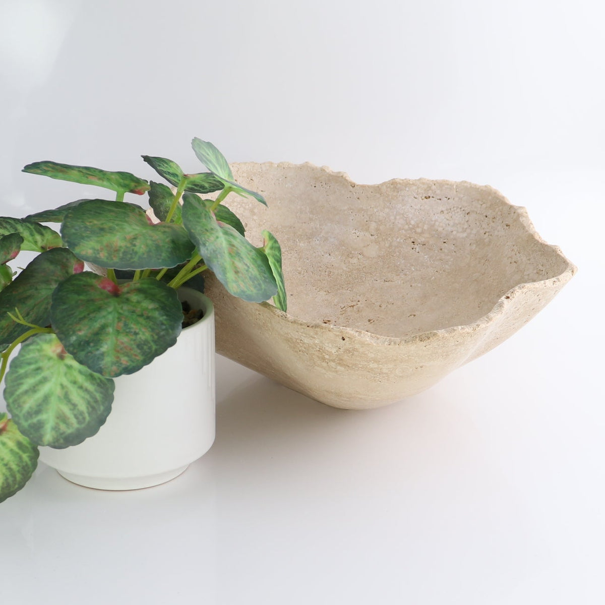 Mexican Travertine Bowl 14"