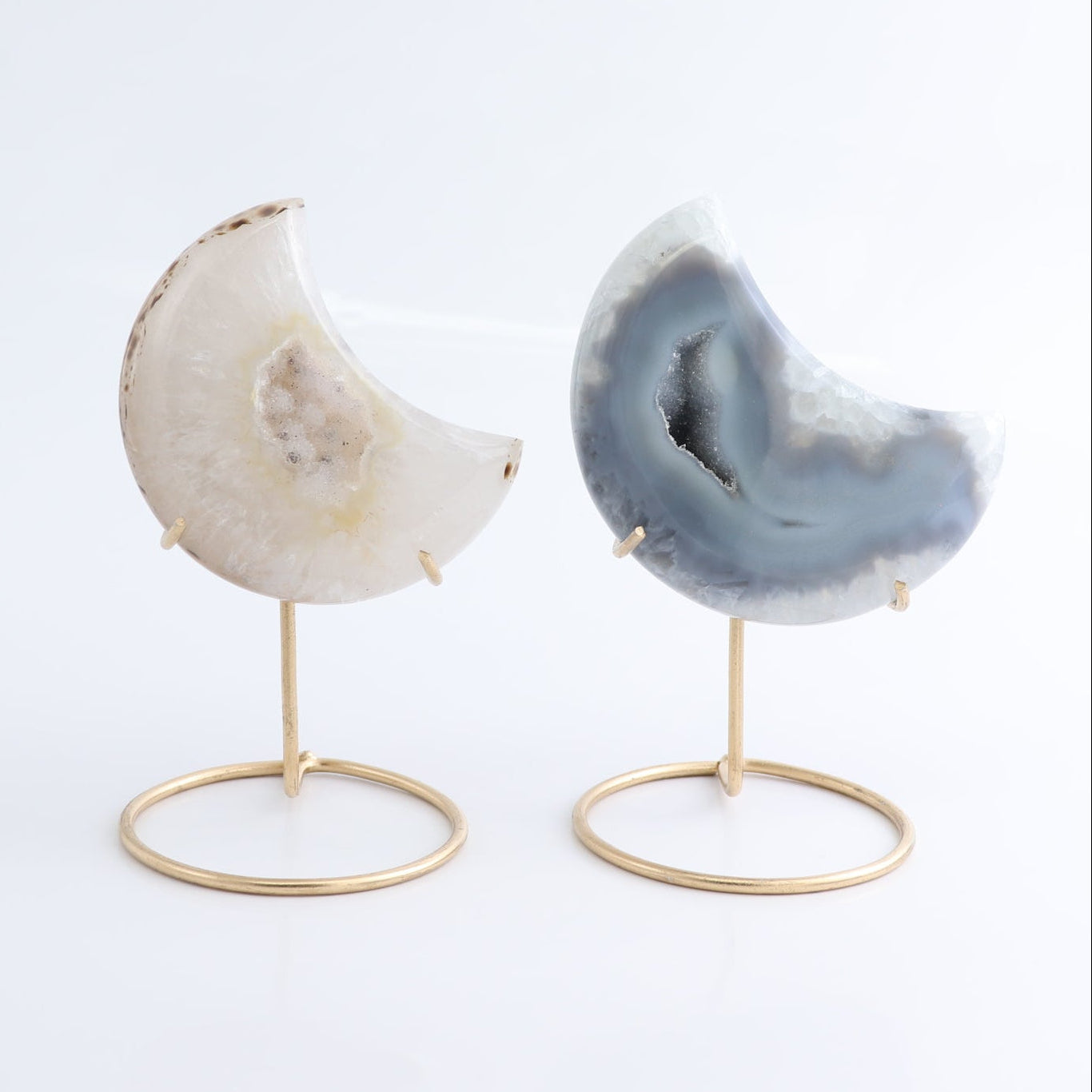 Agate Moons with Stand Set of 5 - Expert Wholesale and Supplier of Wholesale Crystals & Bulk Gemstones, ["Agate","Brazil","moons"]