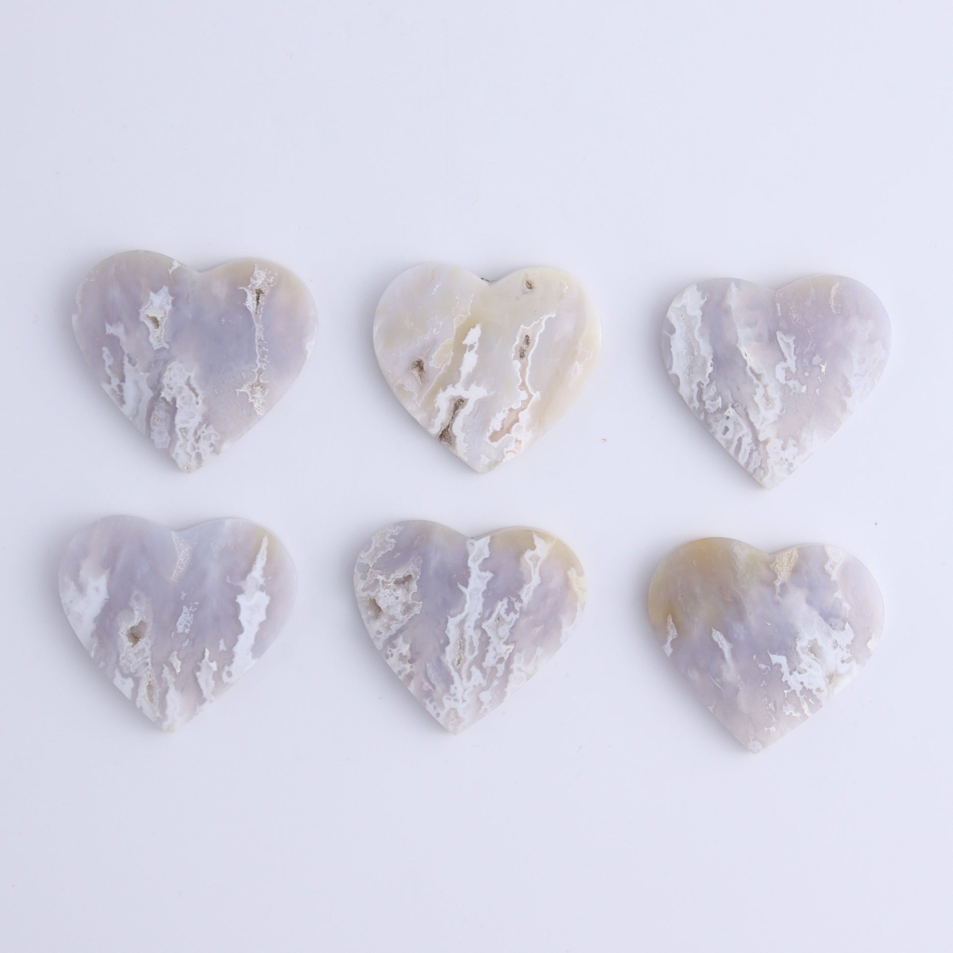 One Agate Chalcedony Heart Cab - Expert Wholesale and Supplier of Wholesale Crystals & Bulk Gemstones, ["Agate","Agate Chalcedony","Cabs","Hearts"]