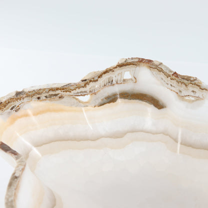 Mexican Onyx/Calcite Bowl (L) 19" x (W) 13" x (H) 5"