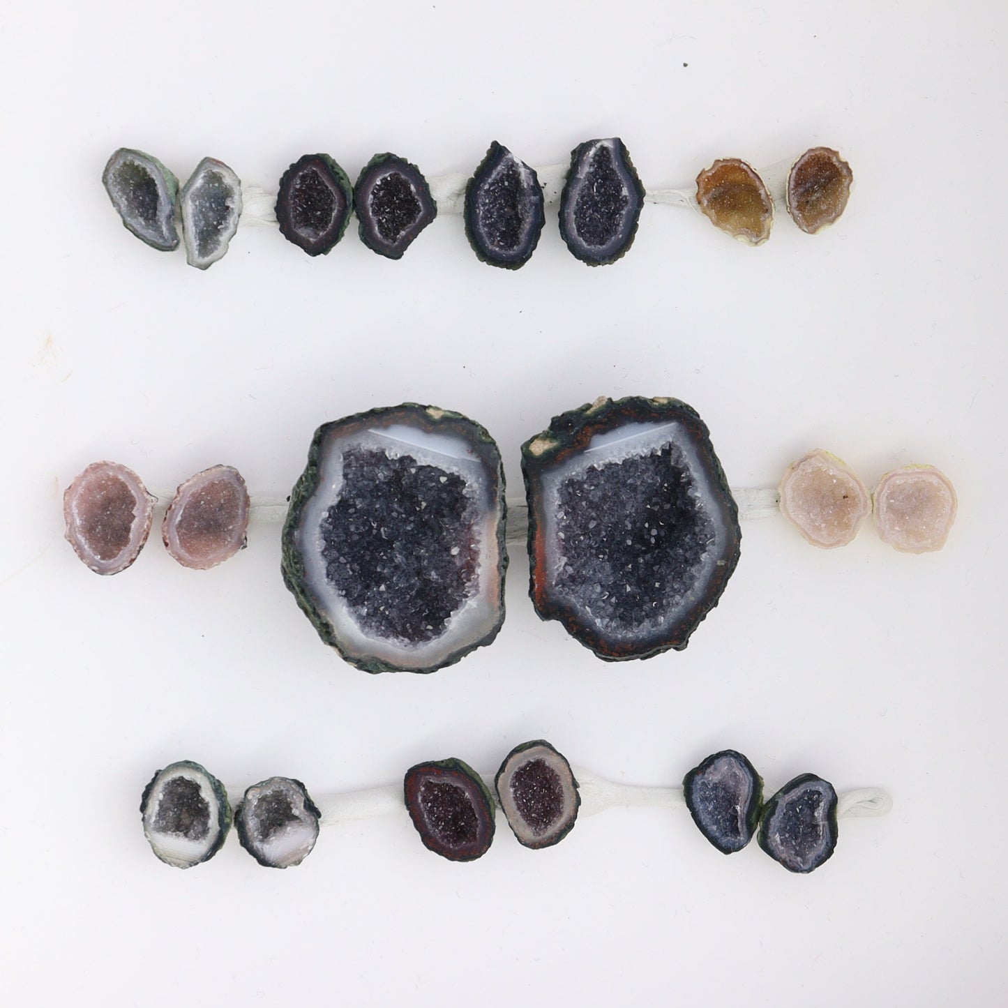 Tabasco Geodes 10 Pairs - Expert Wholesale and Supplier of Wholesale Crystals & Bulk Gemstones, ["Geodes","Tabasco Geode"]