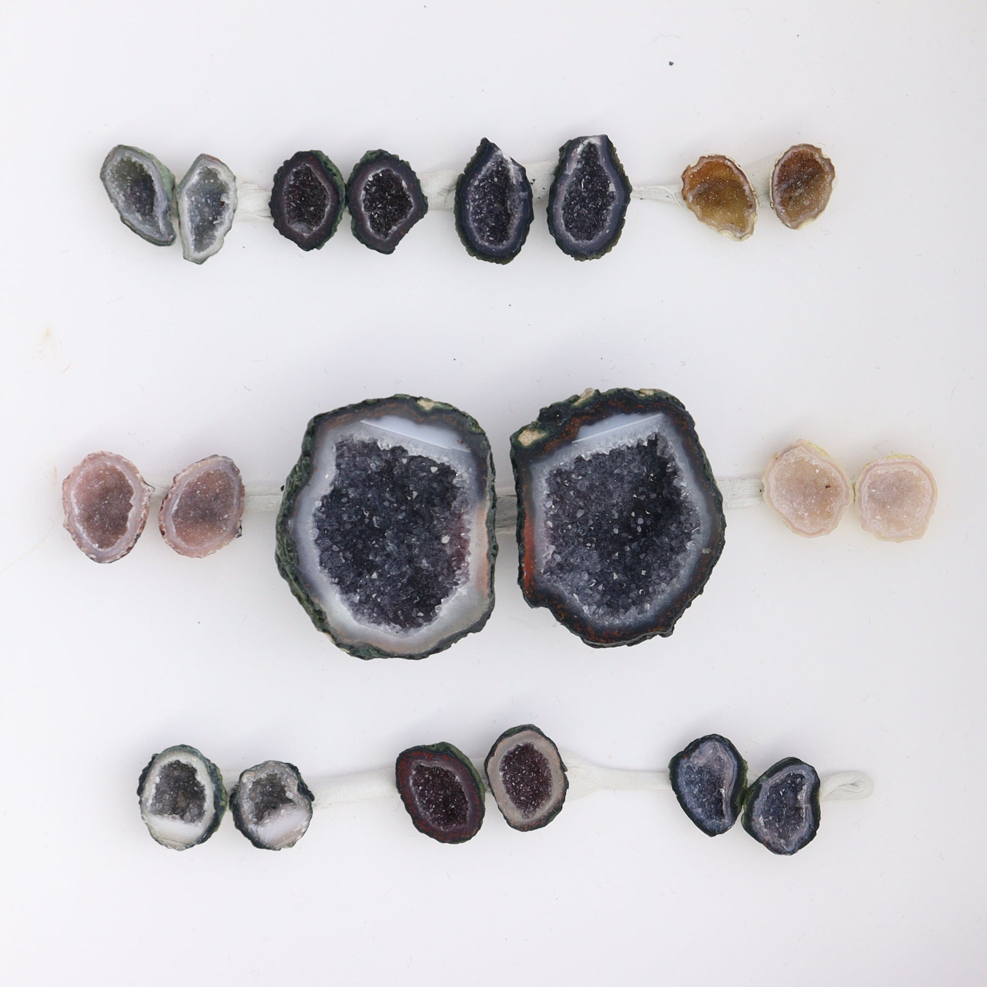 Tabasco Geodes 10 Pairs - Expert Wholesale and Supplier of Wholesale Crystals & Bulk Gemstones, ["Geodes","Tabasco Geode"]