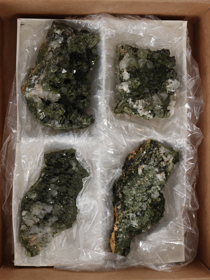 Epidote Flat Set of 4 - Expert Supplier of Wholesale Crystals & Bulk Gemstones