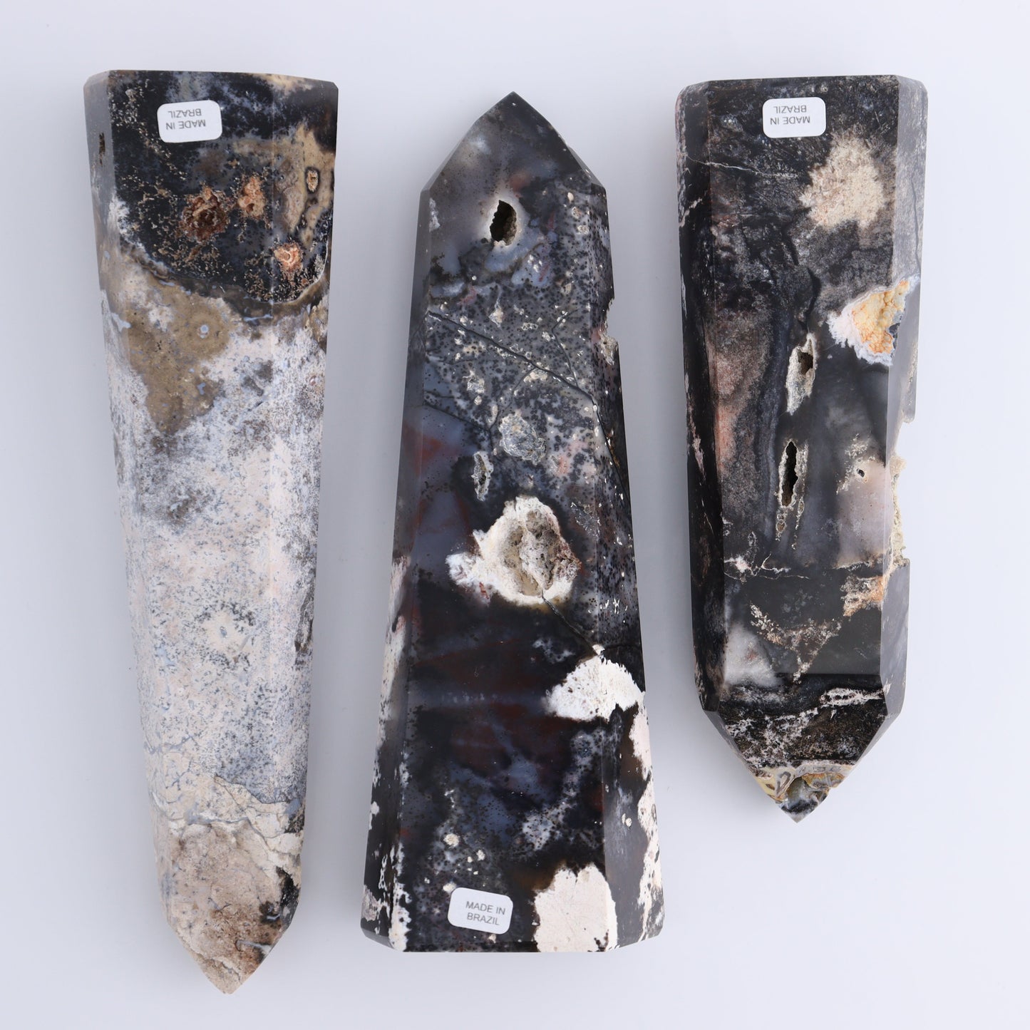 Mosaic Quartz Towers Set of 3 - Expert Wholesale and Supplier of Wholesale Crystals & Bulk Gemstones, ["Brazil","Mosaic Quartz","Quartz","Towers"]