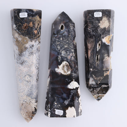 Mosaic Quartz Towers Set of 3 - Expert Wholesale and Supplier of Wholesale Crystals & Bulk Gemstones, ["Brazil","Mosaic Quartz","Quartz","Towers"]