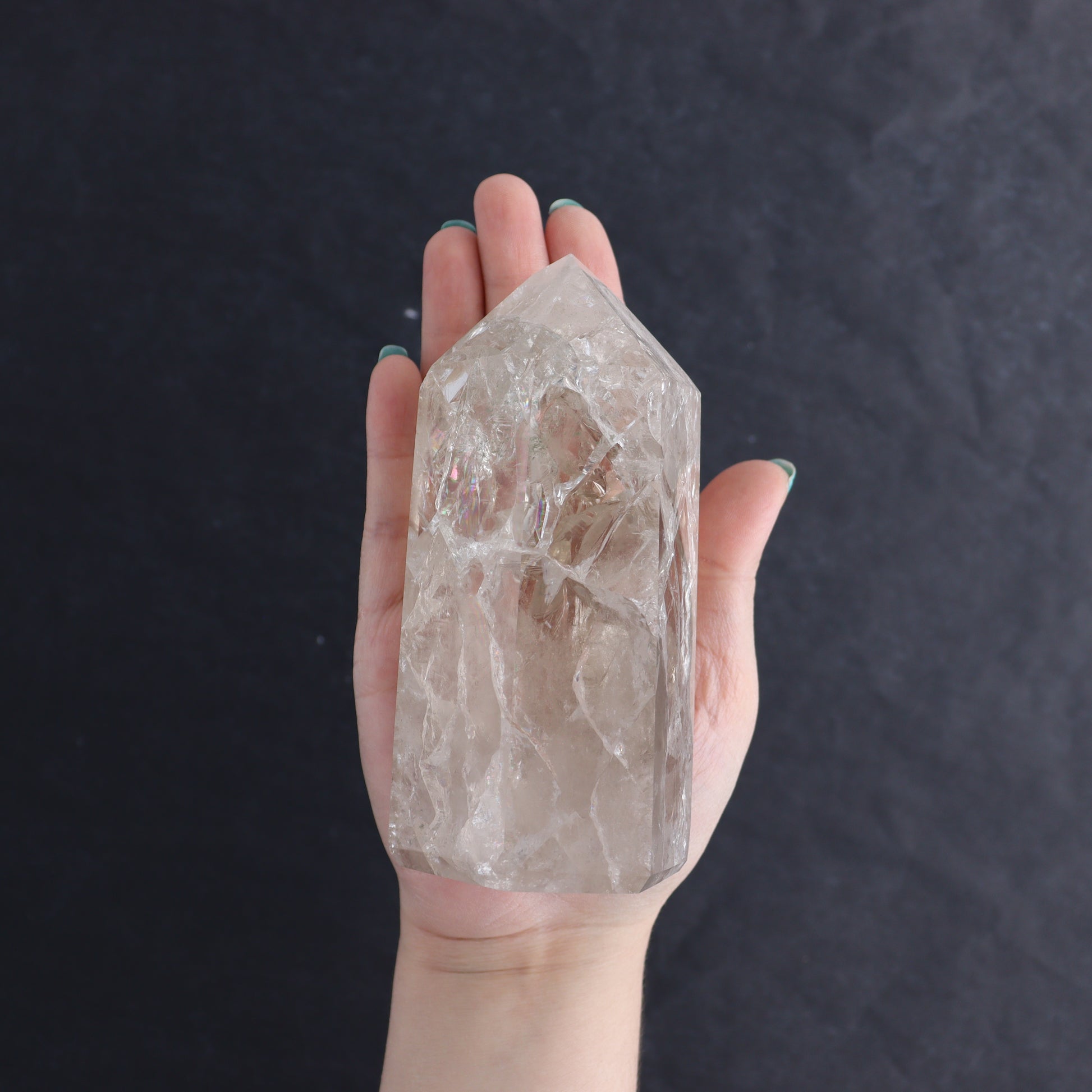 Crackled Quartz Towers Set of 3 - Expert Wholesale and Supplier of Wholesale Crystals & Bulk Gemstones, ["Clear Quartz","Crackled","Points","Quartz","Towers"]