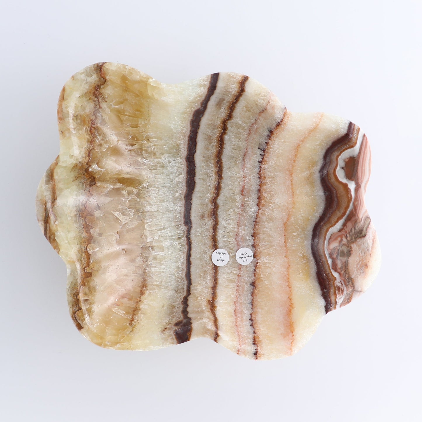 One Medium Bowl Mexican Onyx/Calcite Mix Amber - Expert Wholesale and Supplier of Wholesale Crystals & Bulk Gemstones, ["bowl","Calcite","Catalog Onyx","Decorative Dish","Mexico","onyx"]