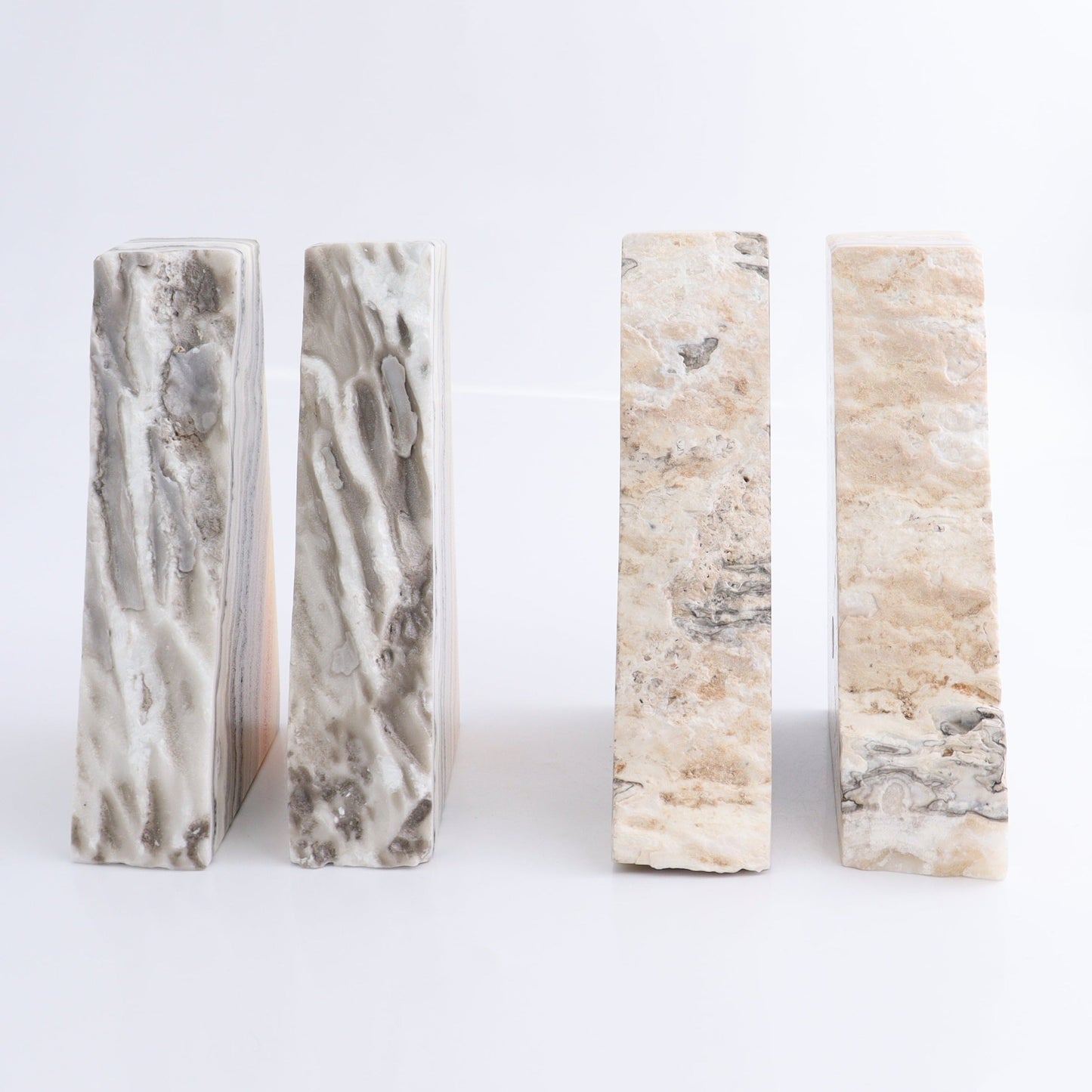 One Pair of Mexican Onyx/Calcite Yellow Zebra Rough Bookend - Expert Wholesale and Supplier of Wholesale Crystals & Bulk Gemstones, ["Bookends","Calcite","Catalog Onyx","Mexico","onyx"]
