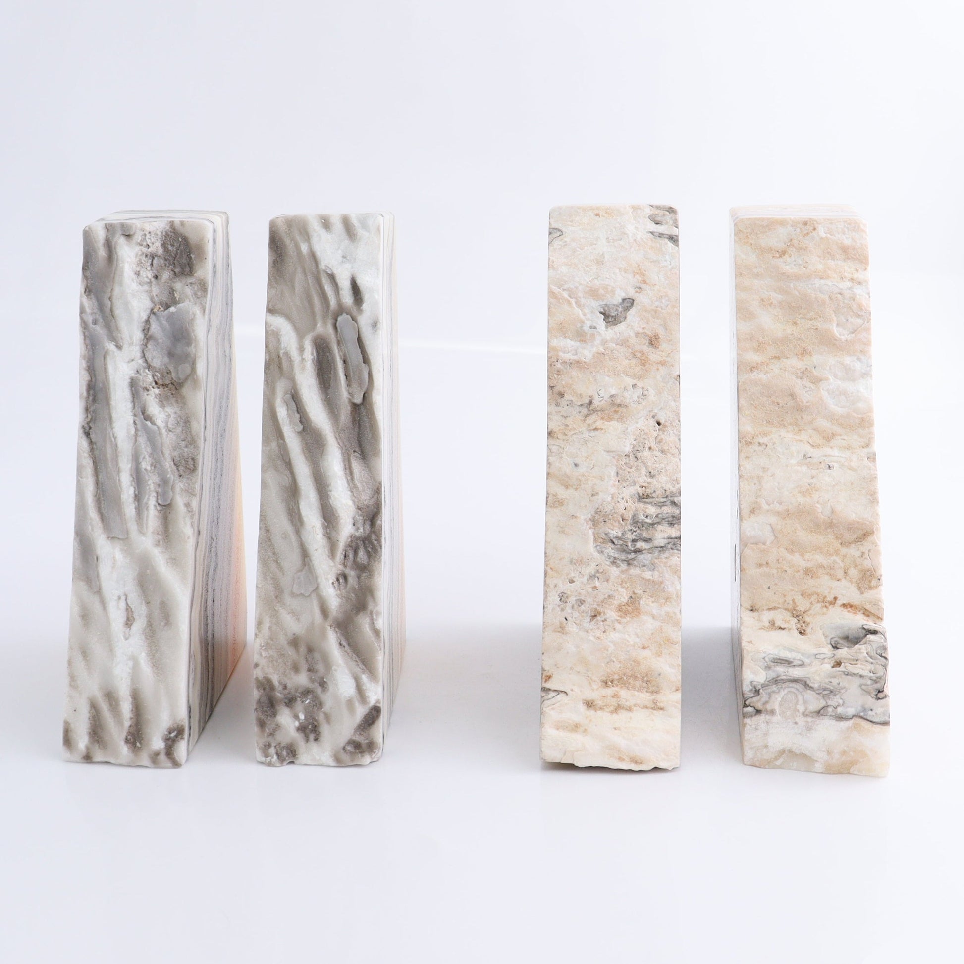 One Pair of Mexican Onyx/Calcite Yellow Zebra Rough Bookend - Expert Wholesale and Supplier of Wholesale Crystals & Bulk Gemstones, ["Bookends","Calcite","Catalog Onyx","Mexico","onyx"]