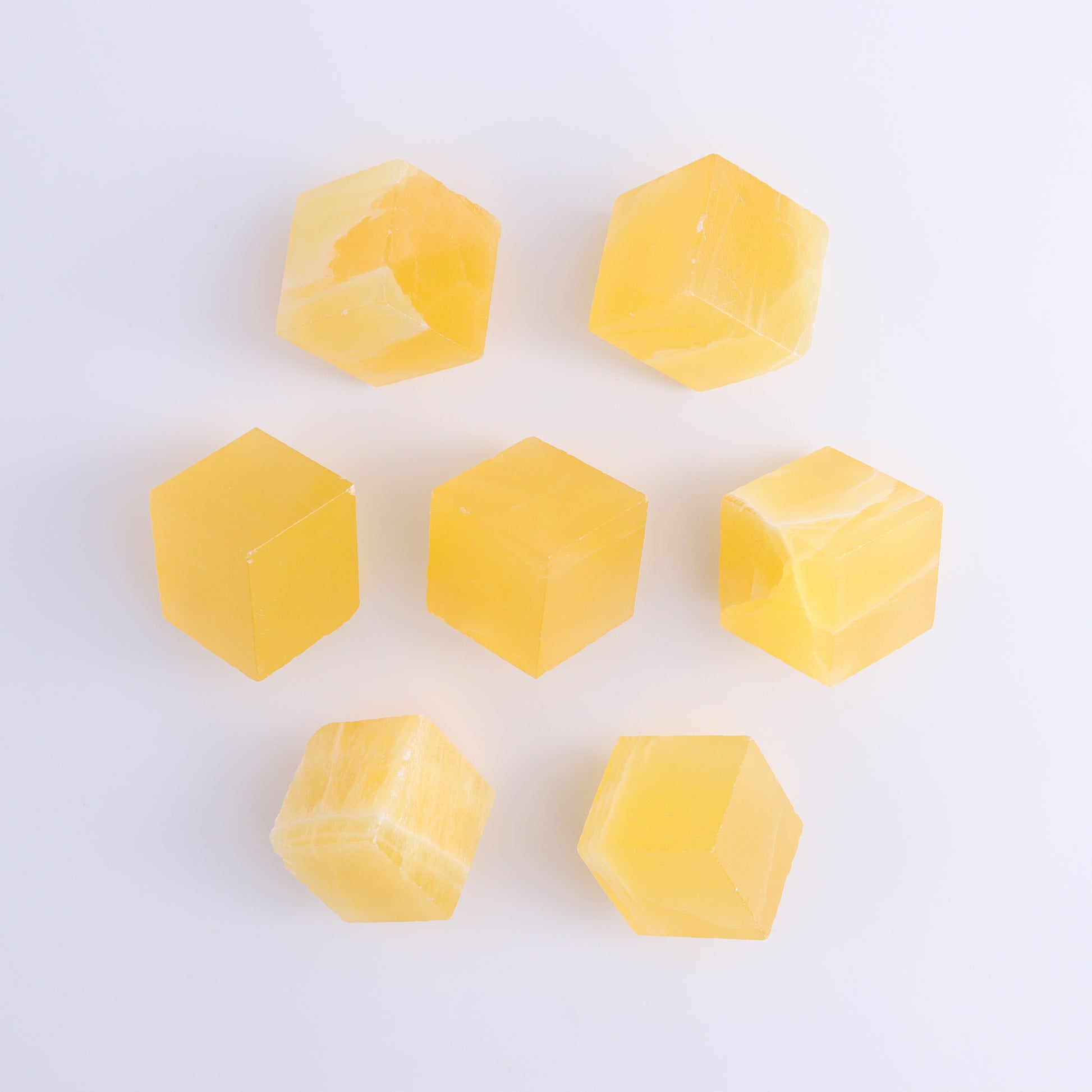 Honeycomb Calcite Standing Cubes Set of 7 - Expert Wholesale and Supplier of Wholesale Crystals & Bulk Gemstones, ["Calcite","close_50","Flats","Freeforms","Honey Calcite","Utah"]