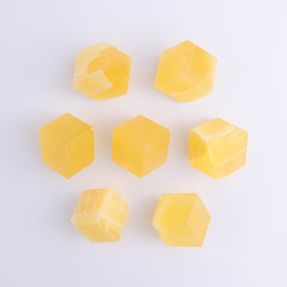 Honeycomb Calcite Standing Cubes Set of 7 - Expert Wholesale and Supplier of Wholesale Crystals & Bulk Gemstones, ["Calcite","close_50","Flats","Freeforms","Honey Calcite","Utah"]