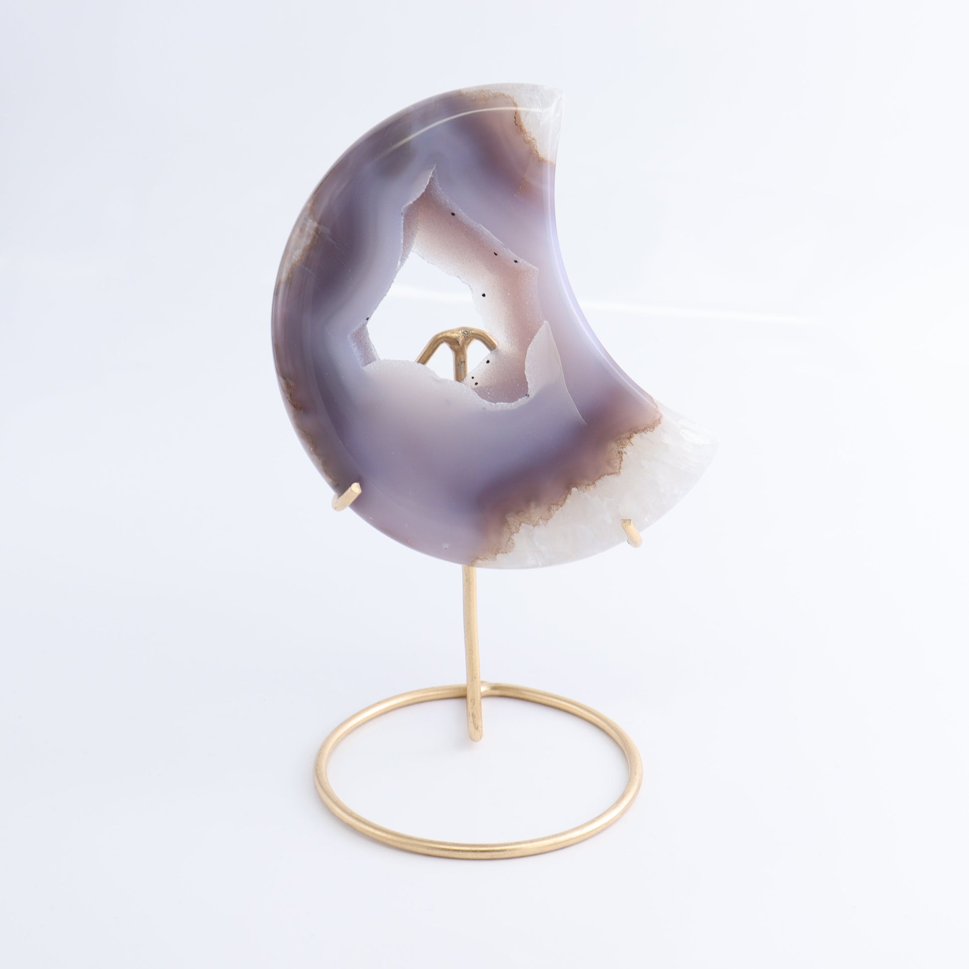 Agate Moons with Stand Set of 2 - Expert Wholesale and Supplier of Wholesale Crystals & Bulk Gemstones, ["Agate","Brazil","moons"]