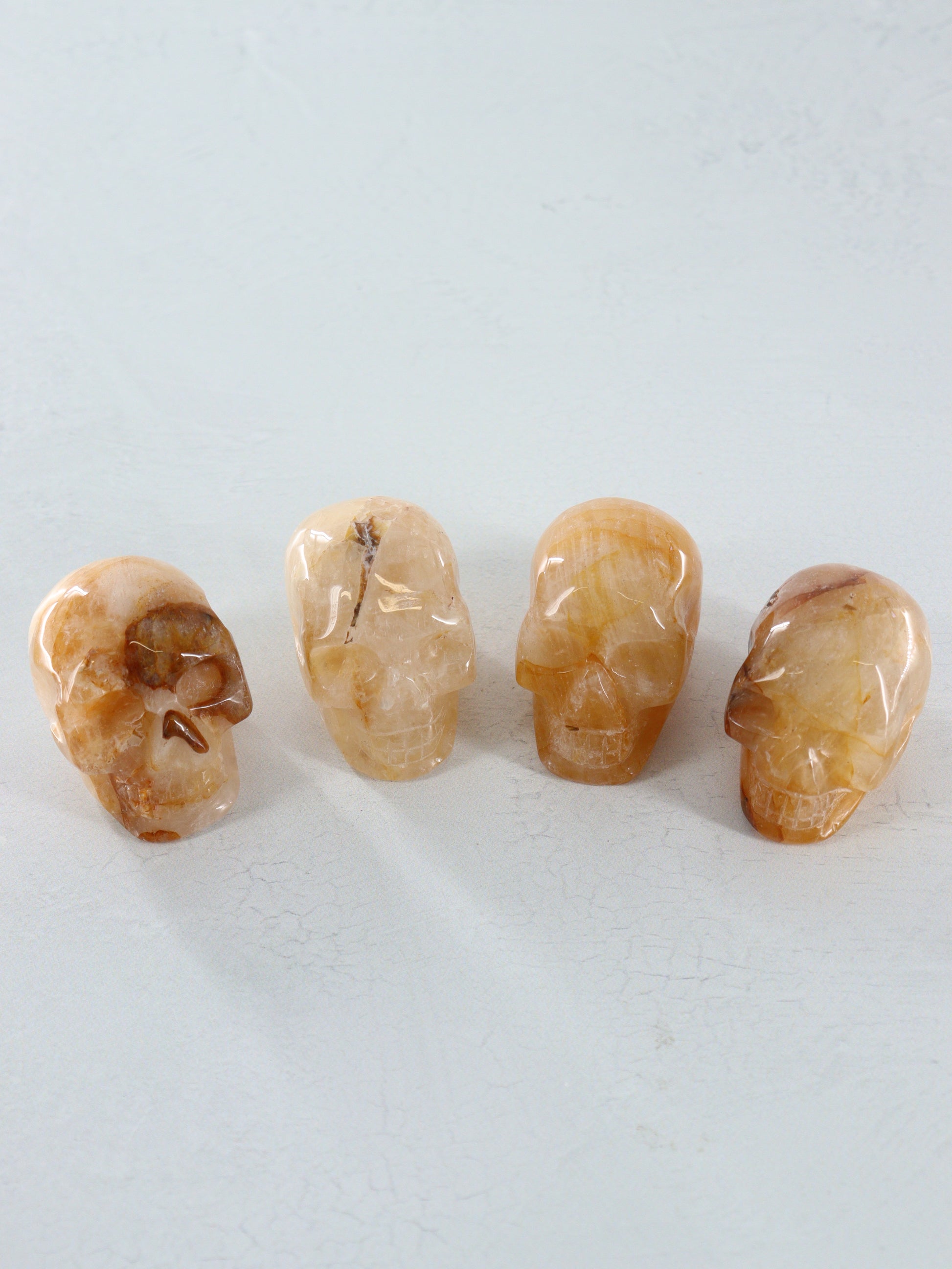 Golden Healer Skulls Set of 4 - Expert Vendor of Wholesale Crystals