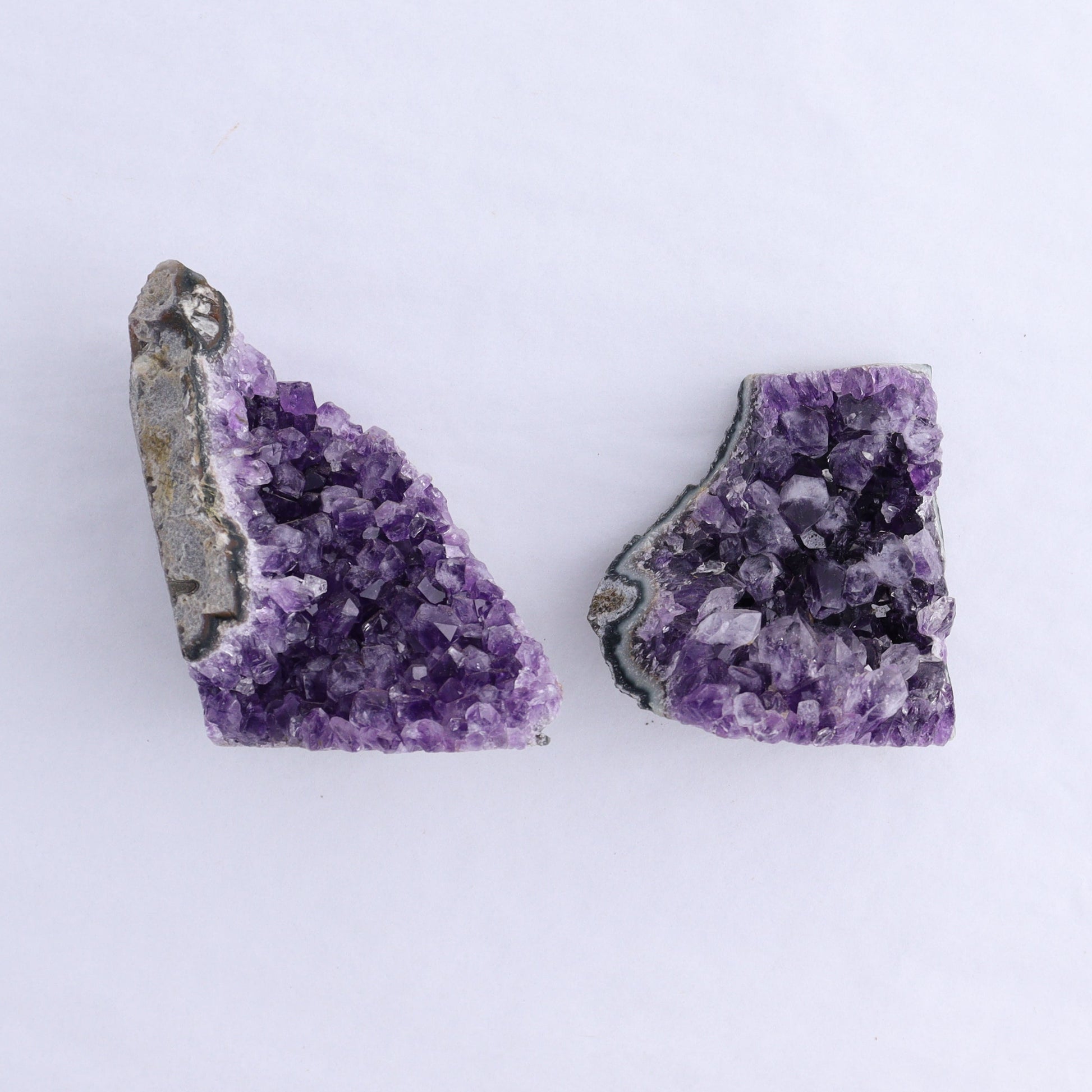 Uruguay Amethyst Cut Base Set of 8 - Expert Wholesale and Supplier of Wholesale Crystals & Bulk Gemstones, ["Amethyst","Cut Base","Uruguay"]