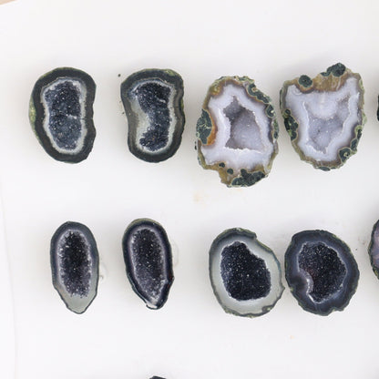 Tabasco Geodes 9 Pairs - Expert Wholesale and Supplier of Wholesale Crystals & Bulk Gemstones, ["Geodes","Tabasco Geode"]
