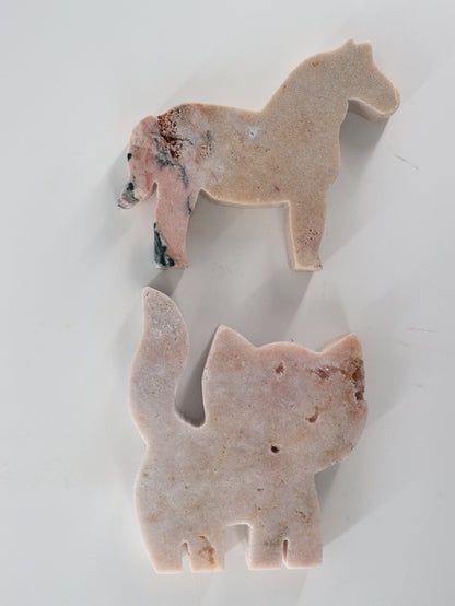 Pink Amethyst Shapes Set of 2 - Expert Wholesale and Supplier of Wholesale Crystals & Bulk Gemstones, ["Brazil","close_70","Mixed Carvings","Pink Amethyst"]