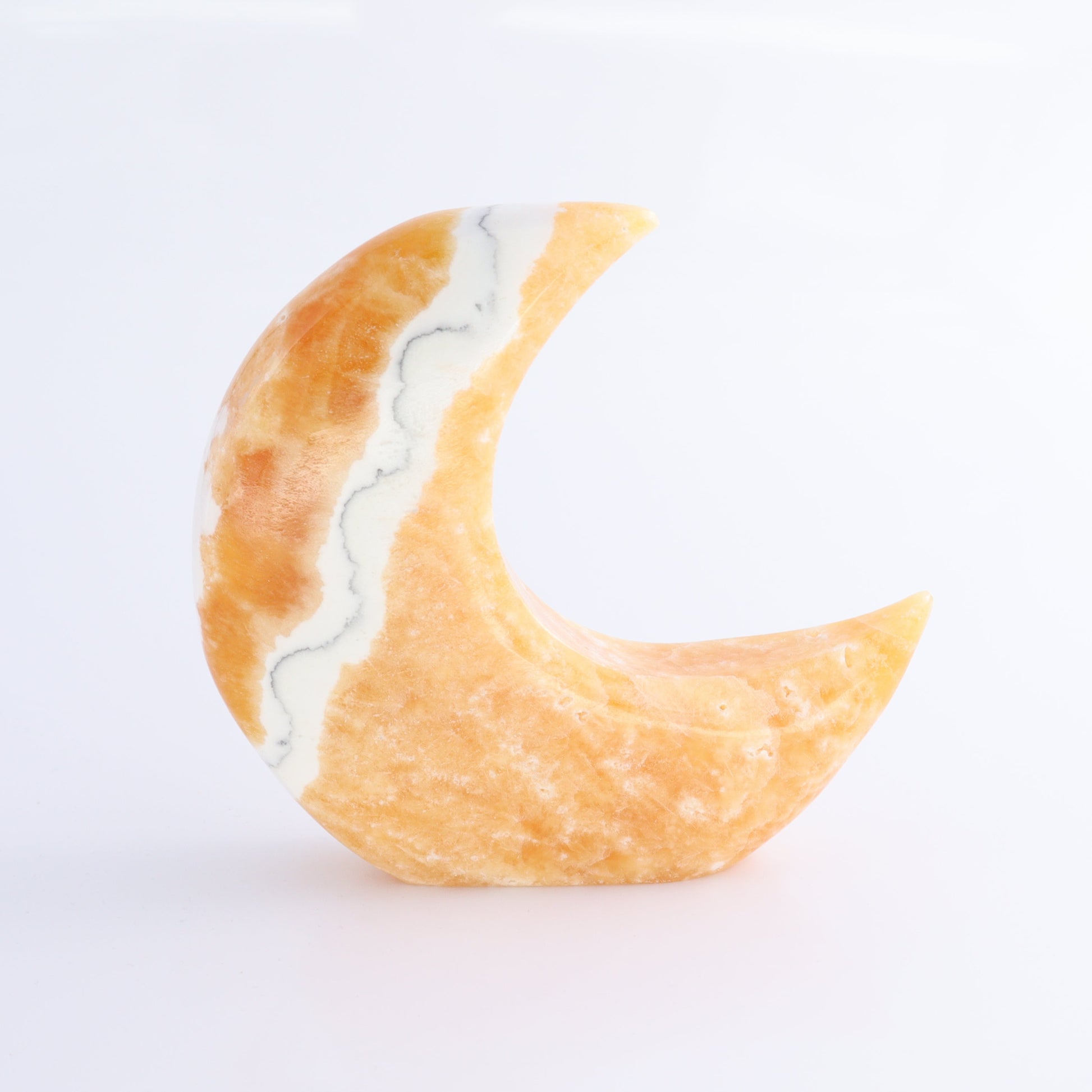 One Standing Moon Mexican Onyx/Calcite Orange - Expert Wholesale and Supplier of Wholesale Crystals & Bulk Gemstones, ["Calcite","Catalog Onyx","Mexico","moons","onyx"]