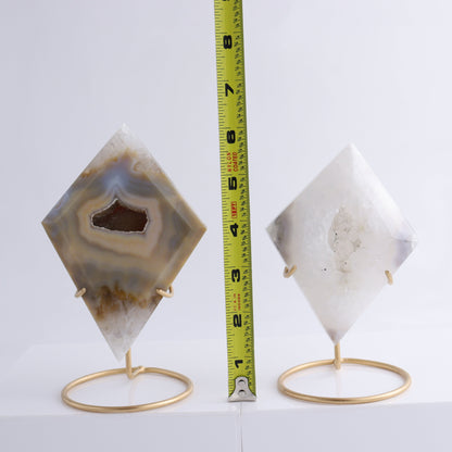 Agate Diamond Carving with Stands Set of 5 - Expert Wholesale and Supplier of Wholesale Crystals & Bulk Gemstones, ["Agate","Diamond"]