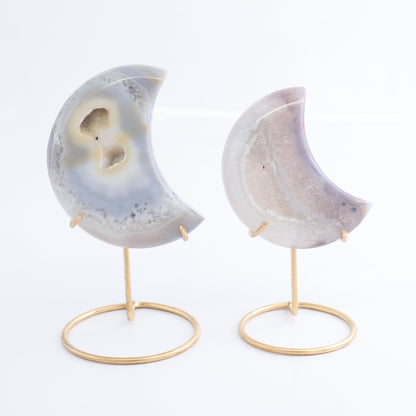Agate Moons with Stand Set of 5 - Expert Wholesale and Supplier of Wholesale Crystals & Bulk Gemstones, ["Agate","Brazil","moons"]