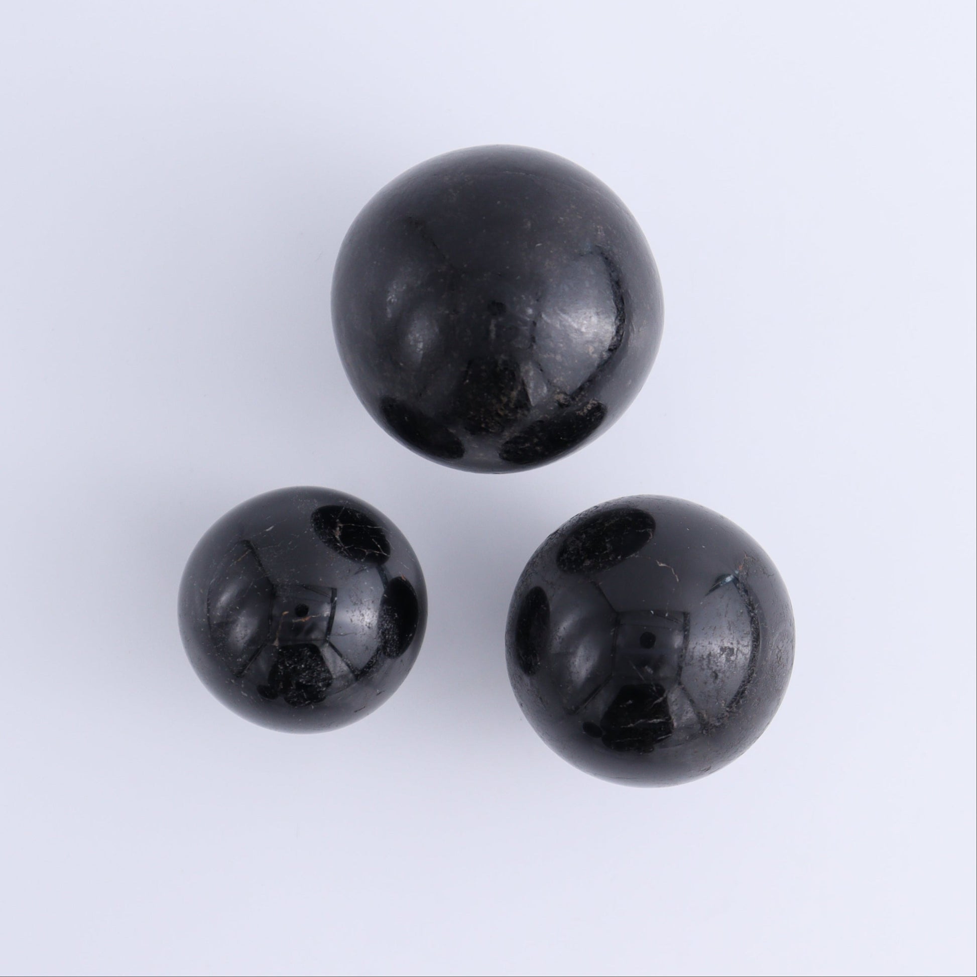 Black Tourmaline Spheres Set of 6 - Expert Wholesale and Supplier of Wholesale Crystals & Bulk Gemstones, ["Black Tourmaline","Spheres","Tourmaline"]