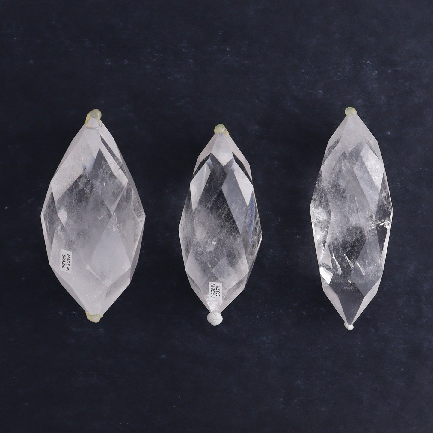 Quartz Faceted Double Points Set of 11 - Expert Wholesale and Supplier of Wholesale Crystals & Bulk Gemstones, ["Brazil","Clear Quartz","Mixed Carvings","Quartz"]