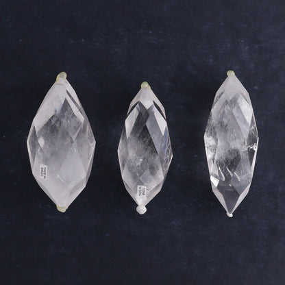 Quartz Faceted Double Points Set of 11 - Expert Wholesale and Supplier of Wholesale Crystals & Bulk Gemstones, ["Brazil","Clear Quartz","Mixed Carvings","Quartz"]