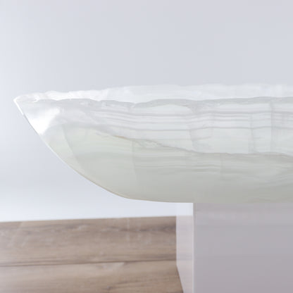 Mexican Onyx/Calcite Canoe Bowl - Expert Wholesale and Supplier of Wholesale Crystals & Bulk Gemstones, ["Bowls","Calcite","canoe","Mexico","onyx"]