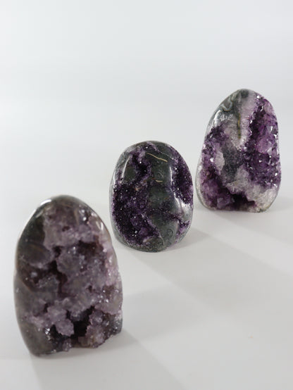Amethyst Cut Bases Set of 3 - Expert Wholesale and Supplier of Wholesale Crystals & Bulk Gemstones, []