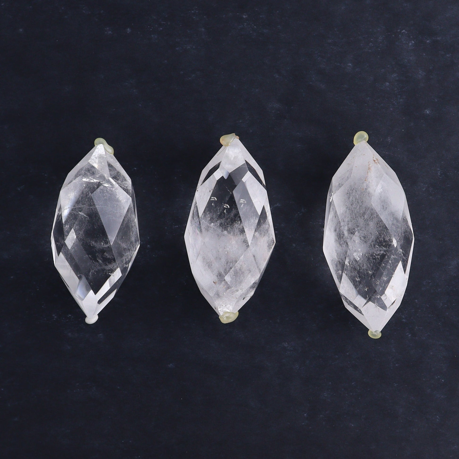 Quartz Faceted Double Points Set of 11 - Expert Wholesale and Supplier of Wholesale Crystals & Bulk Gemstones, ["Brazil","Clear Quartz","Mixed Carvings","Quartz"]