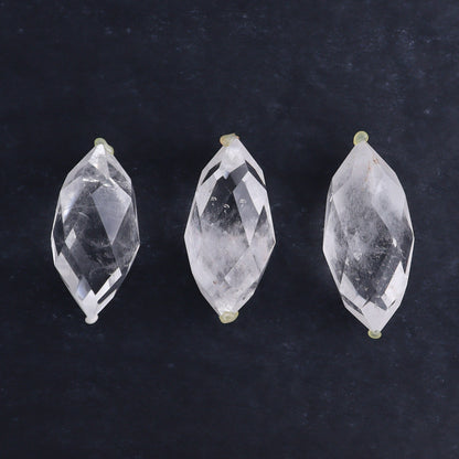 Quartz Faceted Double Points Set of 11 - Expert Wholesale and Supplier of Wholesale Crystals & Bulk Gemstones, ["Brazil","Clear Quartz","Mixed Carvings","Quartz"]