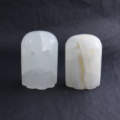 One Ghost White Mexican Onyx/Calcite with Light | Mi Esperanza Minerals | Supplier of Crystals and Onyx