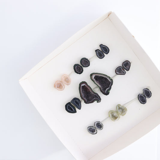 Tabasco Geodes 9 Pairs - Expert Wholesale and Supplier of Wholesale Crystals & Bulk Gemstones, ["Geodes","Tabasco Geode"]