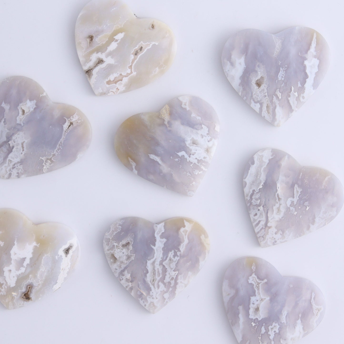 One Agate Chalcedony Heart Cab - Expert Wholesale and Supplier of Wholesale Crystals & Bulk Gemstones, ["Agate","Agate Chalcedony","Cabs","Hearts"]