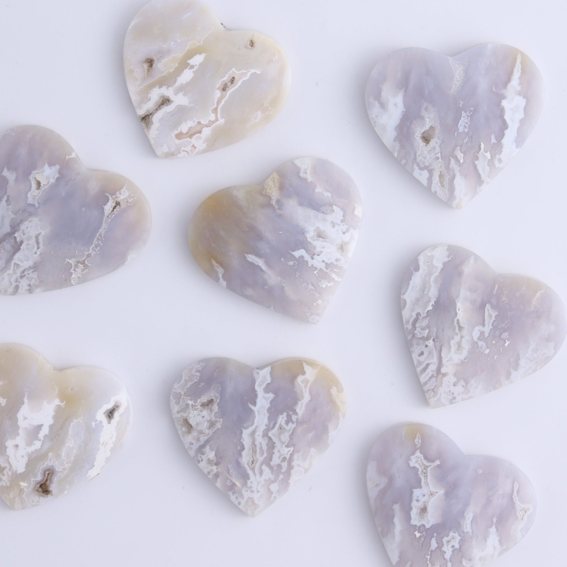 One Agate Chalcedony Heart Cab - Expert Wholesale and Supplier of Wholesale Crystals & Bulk Gemstones, ["Agate","Agate Chalcedony","Cabs","Hearts"]