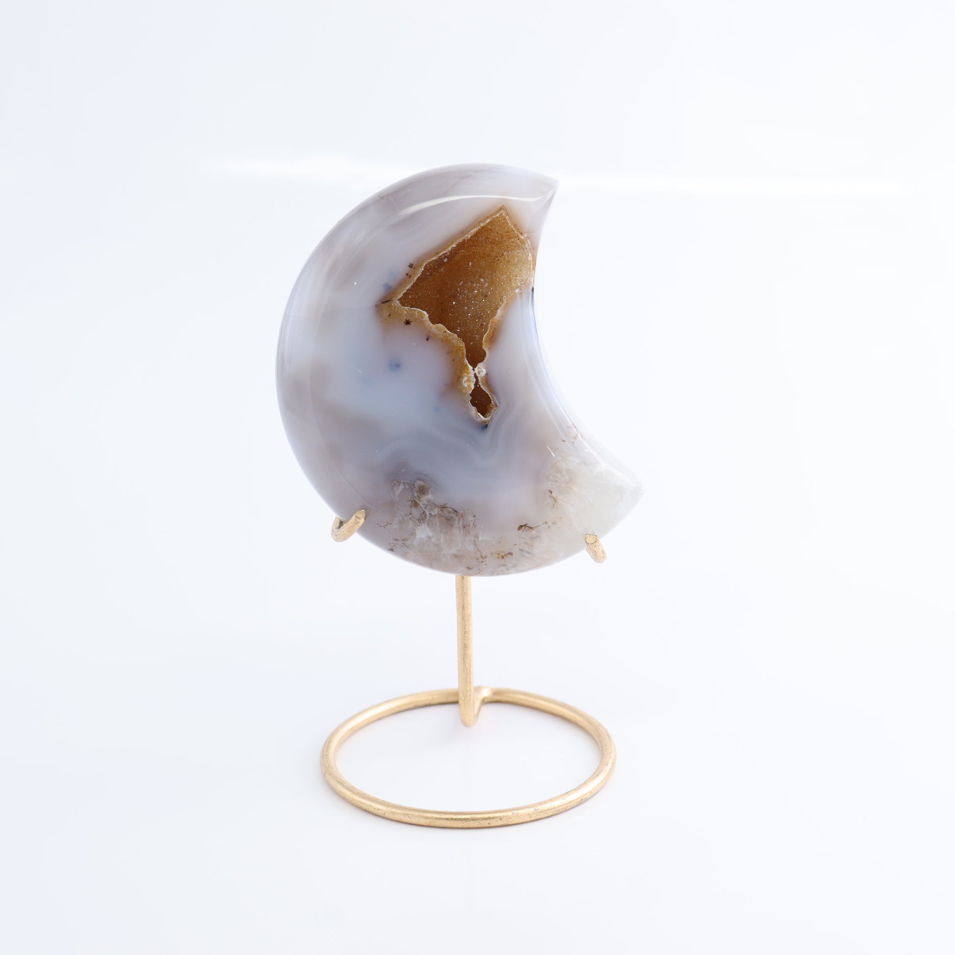 Agate Moons with Stand Set of 5 - Expert Wholesale and Supplier of Wholesale Crystals & Bulk Gemstones, ["Agate","Brazil","moons"]