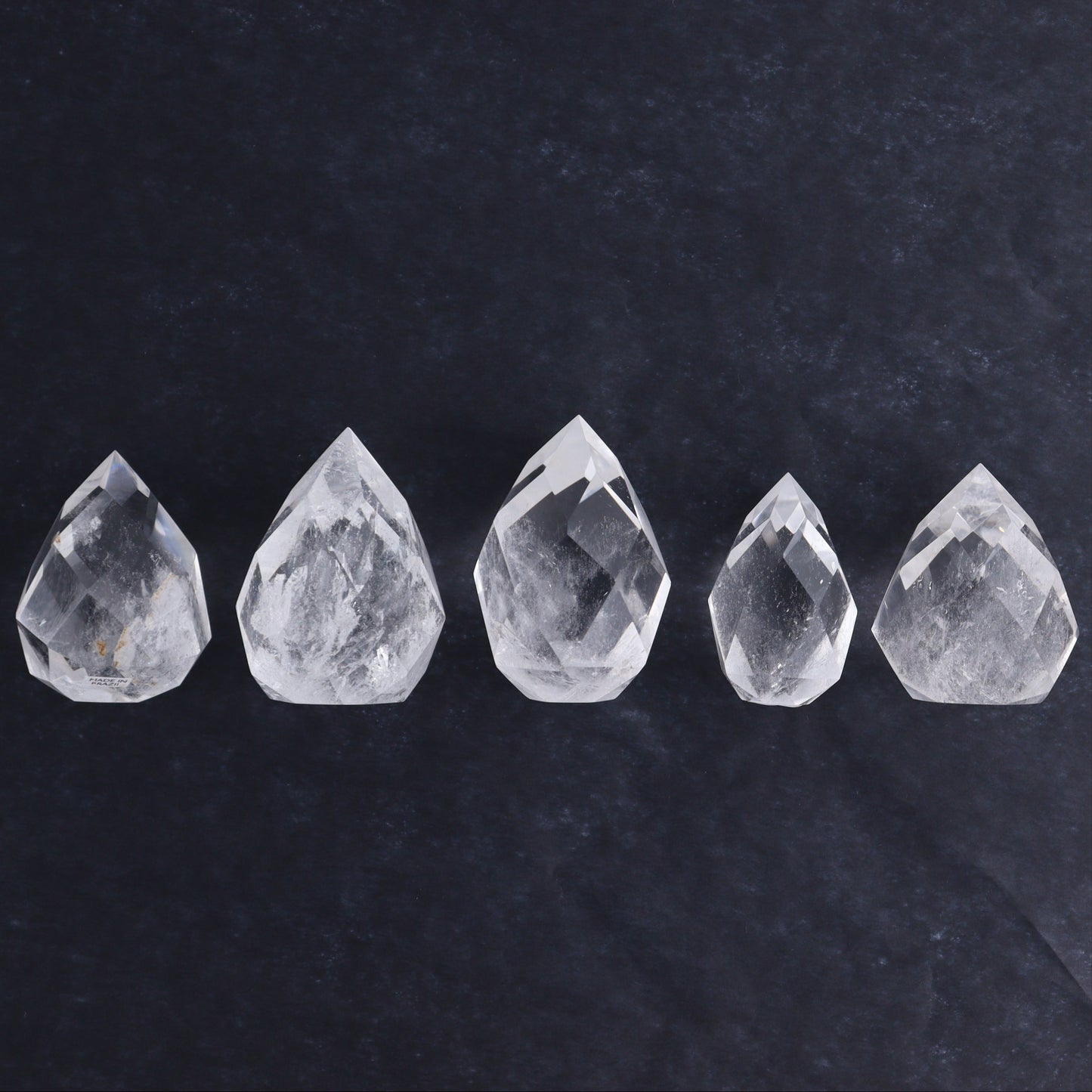 Imperfect Clear Quartz Face Polished Set of 5 - Expert Wholesale and Supplier of Wholesale Crystals & Bulk Gemstones, ["Brazil","Clear Quartz","Face Polished","Quartz"]