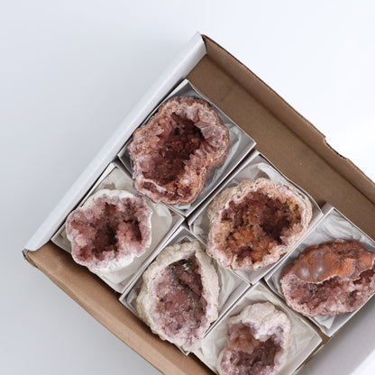 Pink Amethyst Geodes Set of 6