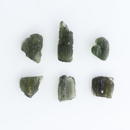 Moldavite Pieces Set of 6 | Mi Esperanza Minerals | Supplier of Crystals and Onyx