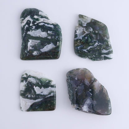 Moss Agate Slices & Slabs Set of 4 - Expert Wholesale and Supplier of Wholesale Crystals & Bulk Gemstones, ["Agate","Moss Agate","Slices and Slabs"]