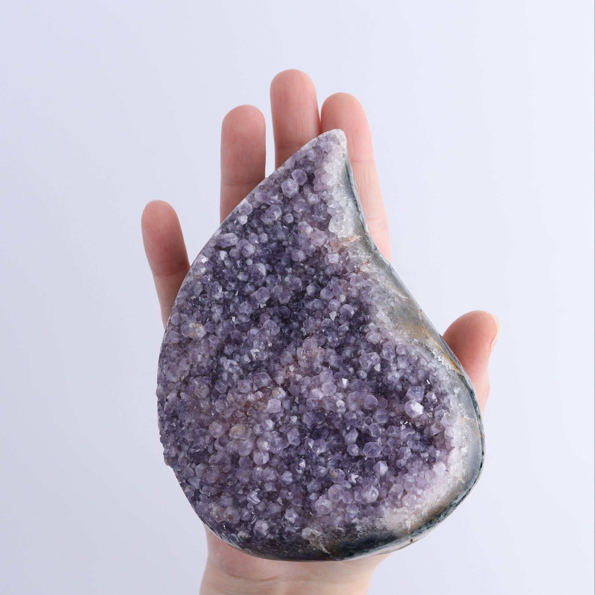 Uruguay Druzy Amethyst Flames Set of 3 - Expert Wholesale and Supplier of Wholesale Crystals & Bulk Gemstones, ["Amethyst","flames","Uruguay"]