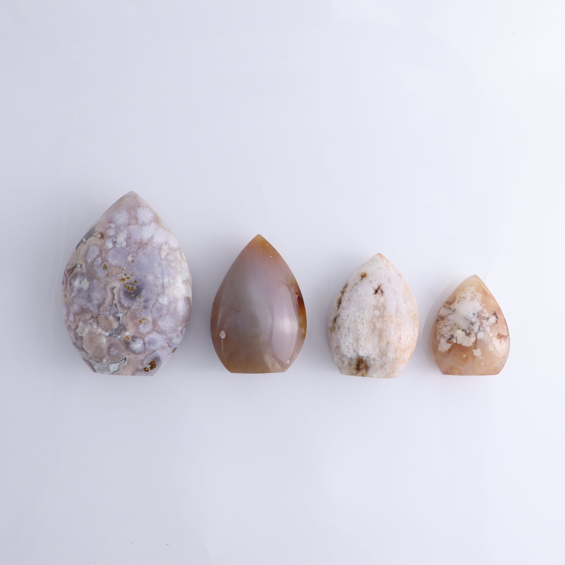 Flower Agate Freeform Set of 6 - Expert Wholesale and Supplier of Wholesale Crystals & Bulk Gemstones, ["Flower Agate","Freeforms","Madagascar"]