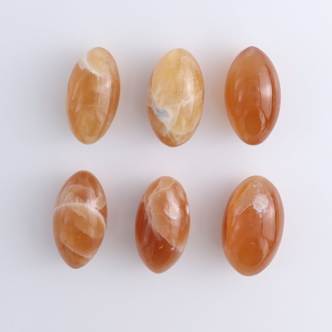 Honey Calcite Lingams 500 grams Set