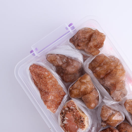 Quartz Hematite Inclusions Flat from Morocco