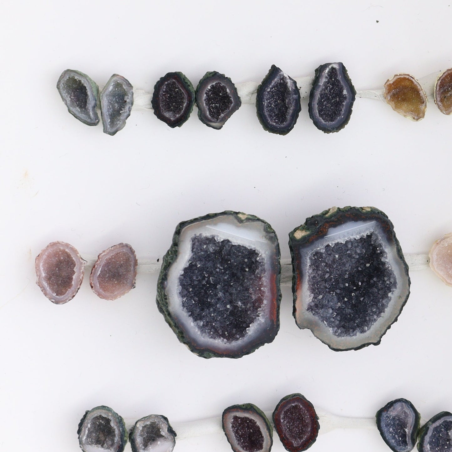 Tabasco Geodes 10 Pairs - Expert Wholesale and Supplier of Wholesale Crystals & Bulk Gemstones, ["Geodes","Tabasco Geode"]