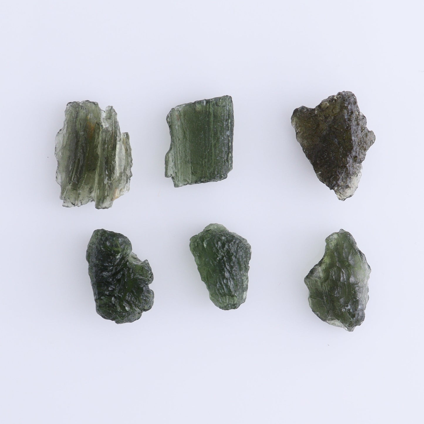 Moldavite Pieces Set of 6 - Expert Wholesale and Supplier of Wholesale Crystals & Bulk Gemstones, ["Czech Republic","Moldavite","Pieces"]